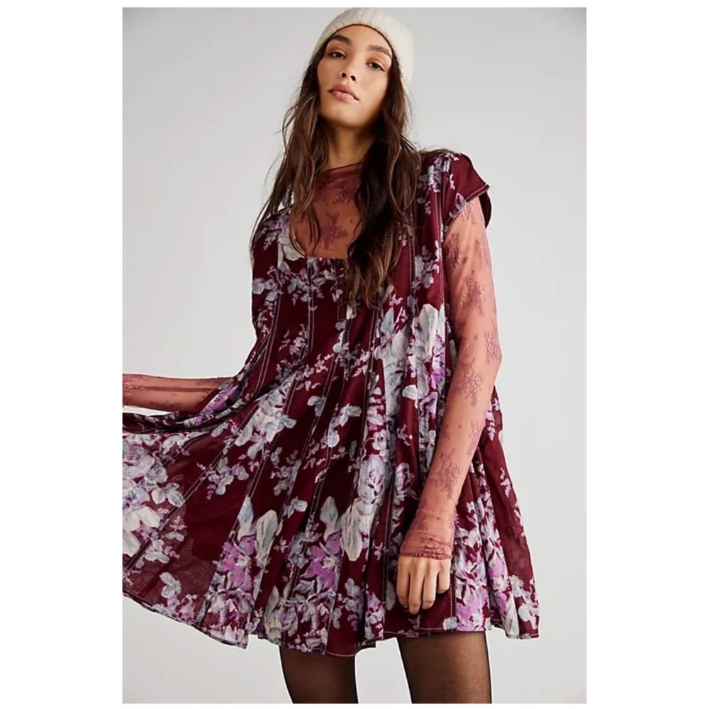 Free People Babydoll Floral Sully Dress NWT